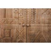 Handcarved Tribal Design Sideboard Natural 2